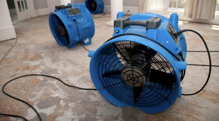 Modern residential HVAC system in a cozy living room setting