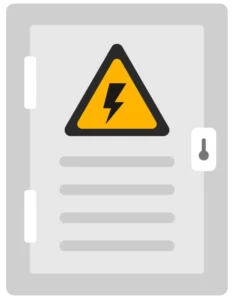 Electrical panel icon representing residential electrical panel installation, repair, and upgrade services