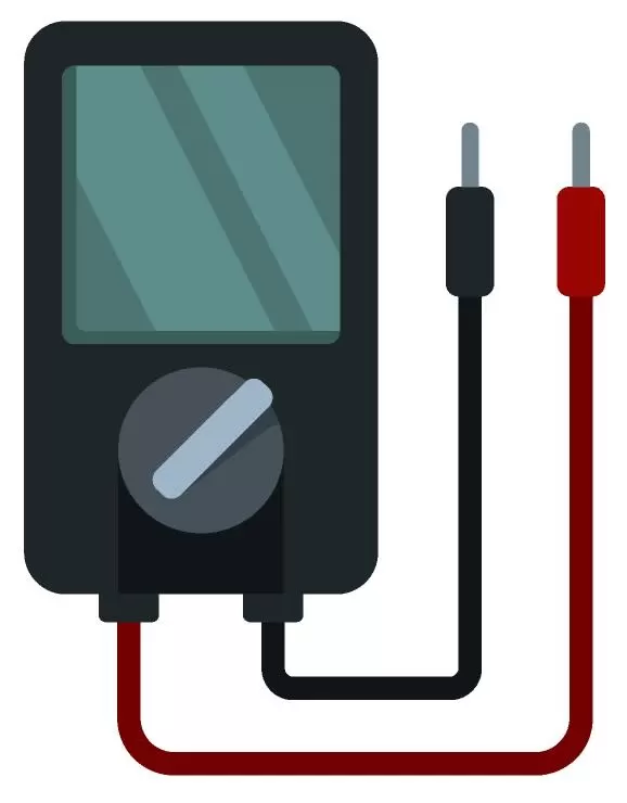 Digital multimeter with test leads representing professional electrical troubleshooting and diagnostic services