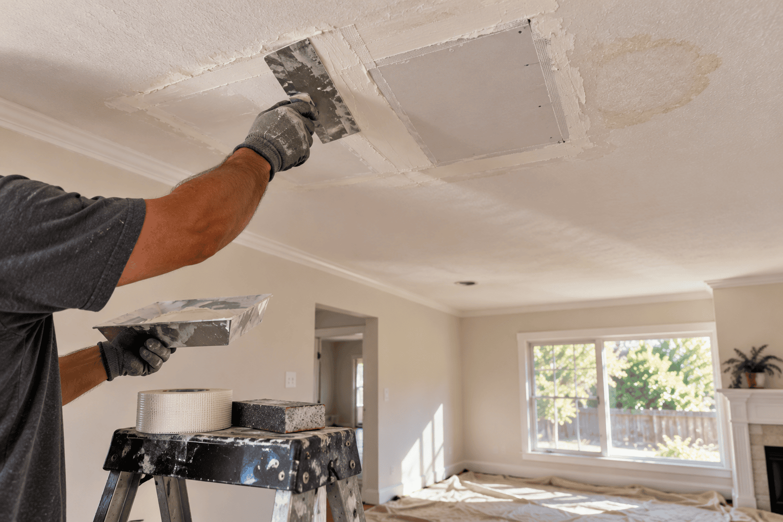 ceiling repair patch joint compound