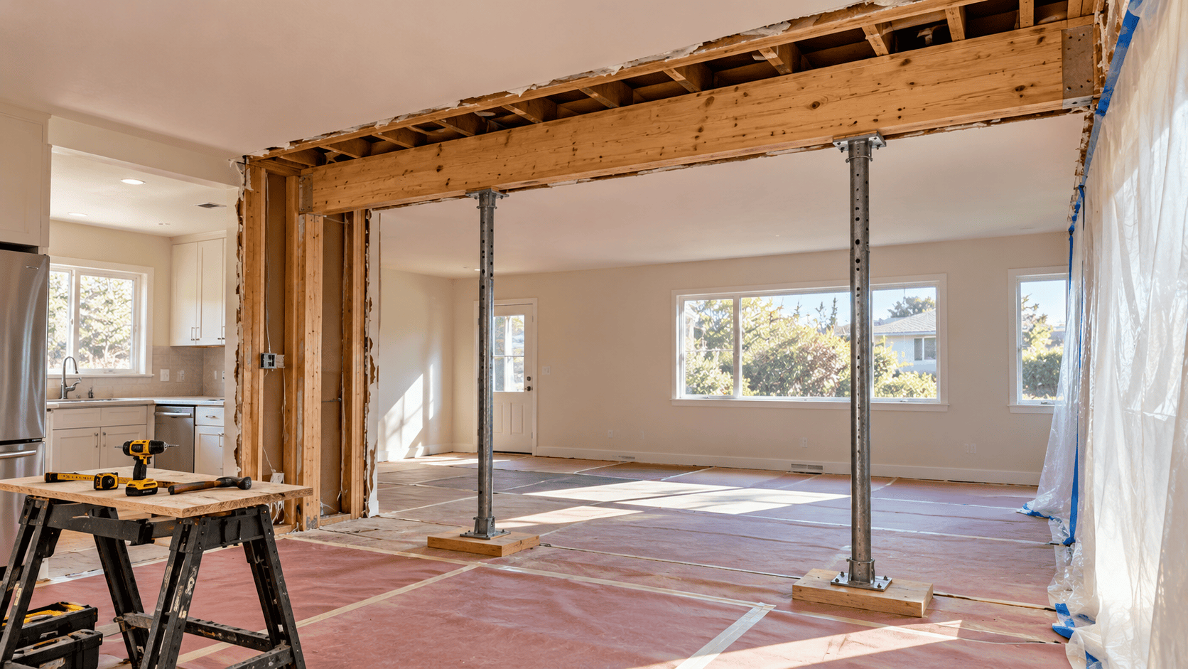 open concept remodel bay area load bearing wall